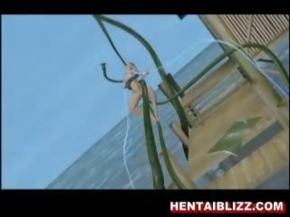 Al 3-lea animat hentai escorta devine inpulit de uriaș tentac