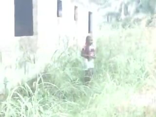 The Blind youth Missed His Way To The Street All Naked And A Strange schoolgirl Saw Him And Directed Him To An Uncompleted Building And Begged The Blind Guy To Give Her A Good Fuck